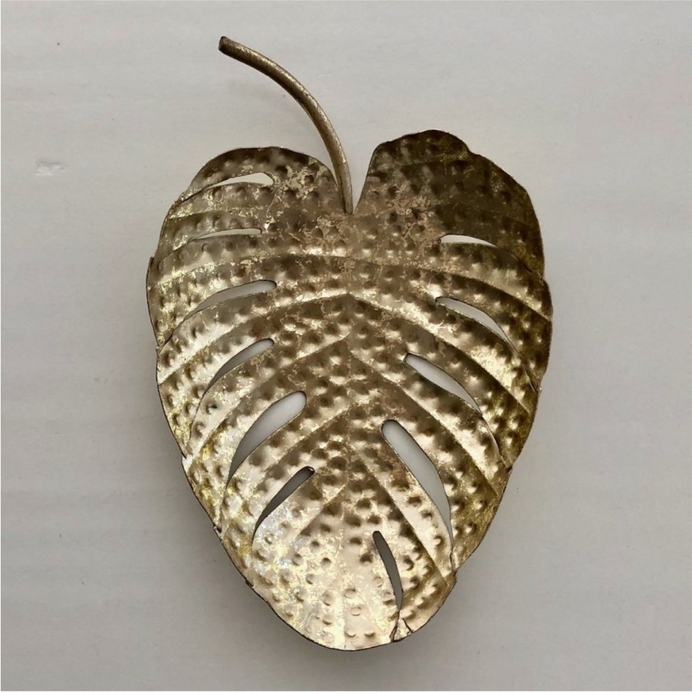 ANTHROPOLOGIE Gold Leaf Decorative Accent Piece